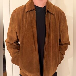 Vintage Structure 90’s/Y2K Men's brown/camel Suede Jacket - L